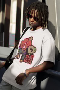 Image 1 of White Trap Love Cotton Unisex T-shirt