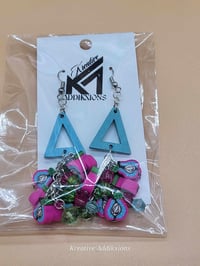 Image 9 of Handcrafted Fruity Addikxion Earrings Grapes & Dragon Fruit Earrings