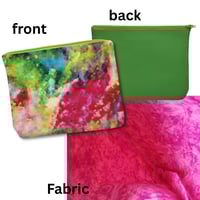 Image 8 of Handcrafted Faux Leather Tye Dye Makeup Bags Cosmetic Bags handbags