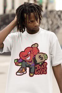 Image 2 of White Trap Love Cotton Unisex T-shirt