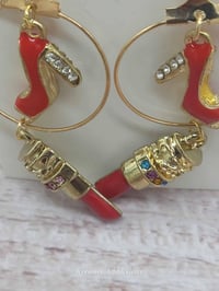 Image 5 of lipstix & stilletos handcrafted earrings