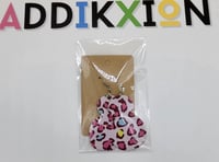 Image 9 of Hand crafted Cheetah Charm Mouse Shaped Faux Leather earrings