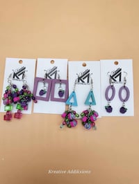 Image 10 of Handcrafted Fruity Addikxion Earrings Grapes & Dragon Fruit Earrings