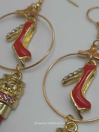 Image 7 of lipstix & stilletos handcrafted earrings
