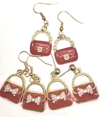 Image 1 of Kreative Addikxions red purse earrings