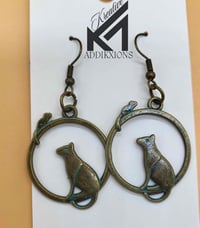 Image 2 of Handcrafted Bohemian Vintage Turquoise Dangle Earrings Set Retro Boho Ocean Theme