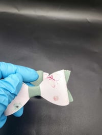 Image 4 of mint green and butterflies 2pc hairbow set for girls