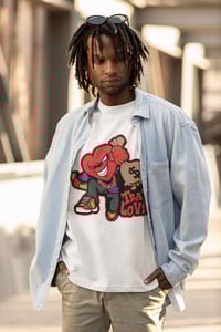 Image 5 of White Trap Love Cotton Unisex T-shirt