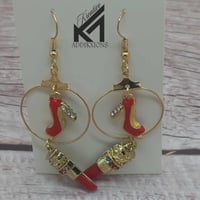 Image 9 of lipstix & stilletos handcrafted earrings