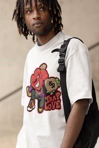 Image 6 of White Trap Love Cotton Unisex T-shirt