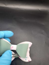 Image 7 of mint green and butterflies 2pc hairbow set for girls