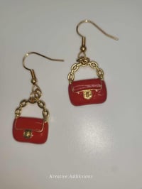 Image 4 of Kreative Addikxions red purse earrings