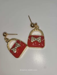 Image 5 of Kreative Addikxions red purse earrings