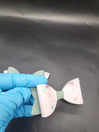 Image 9 of mint green and butterflies 2pc hairbow set for girls