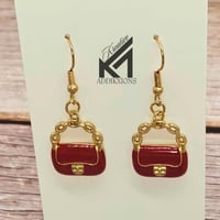 Image 6 of Kreative Addikxions red purse earrings