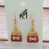 Image 7 of Kreative Addikxions red purse earrings