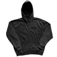 Image 1 of "AS LONG AS I BREATHE" - HOODED ZIP "ASPHALT"