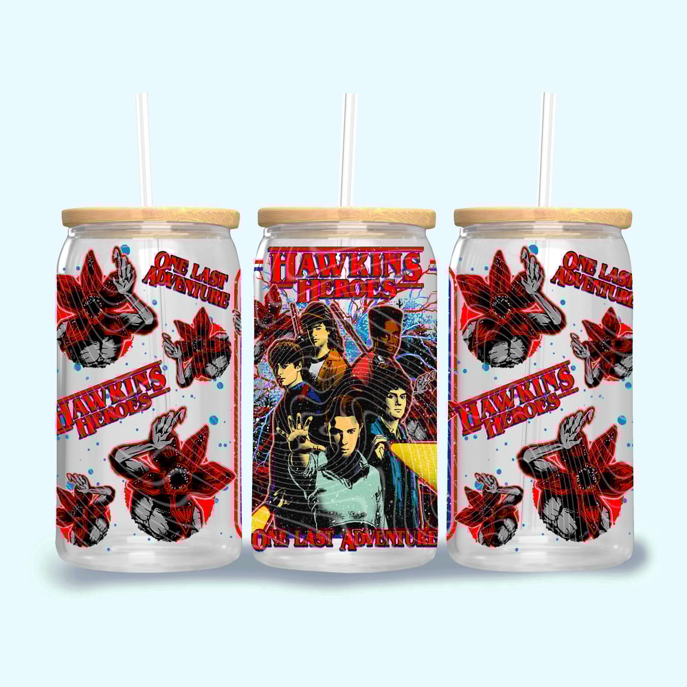 Image of Stranger Things Hawkins Heroes Uv Dtf Wrap Double Sided W617