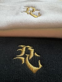 Image 2 of "GOLDEN MONO" BEANIE - BLACK