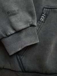 Image 3 of "AS LONG AS I BREATHE" - HOODED ZIP "ASPHALT"