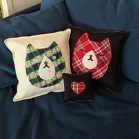 Image 1 of Trash Cat Throw Pillows 