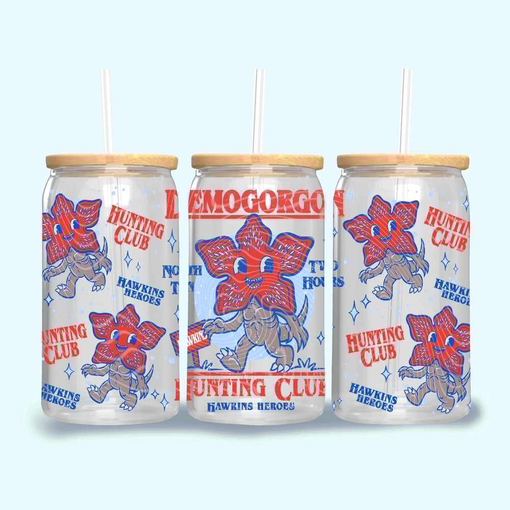 Image of Stranger Things Demogorgon Hunting Club Uv Dtf Wrap  W672