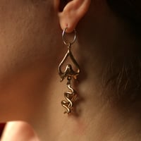 Image 1 of Advent day 13- two part intestinal wiggler in bronze