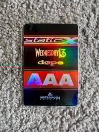 Static-X/Dope/Wednesday 13 (Wisc. Death Trip 20th Anniv.) European Tour V.I.P. Laminate