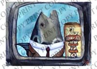 Image 1 of Spongebob Anchor Art Print by Artist Lotusgarten