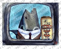 Image 2 of Spongebob Anchor Art Print by Artist Lotusgarten