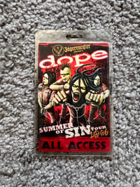 Image 2 of Dope/Makeshift Romeo/Anew Revolution/Bleed The Sky/Manntis (Summer Of Sin Tour) Laminate