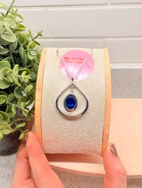 Blue Abalone Double Teardrop Pendant