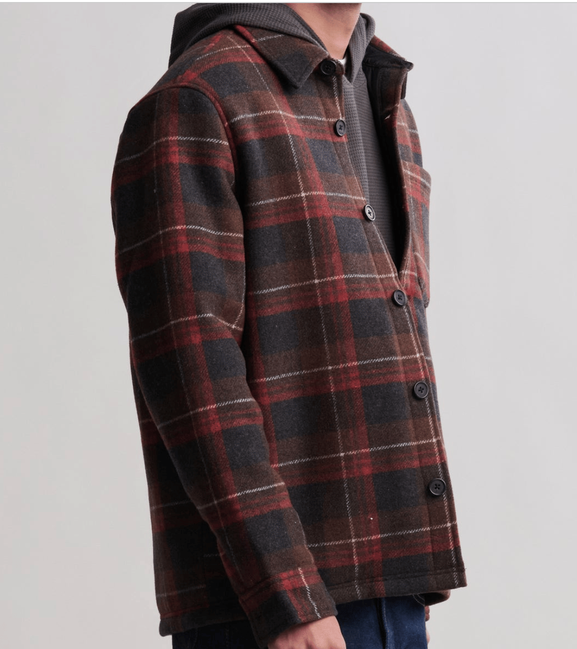 Image of Men's Plaid Shirt Style Jacket