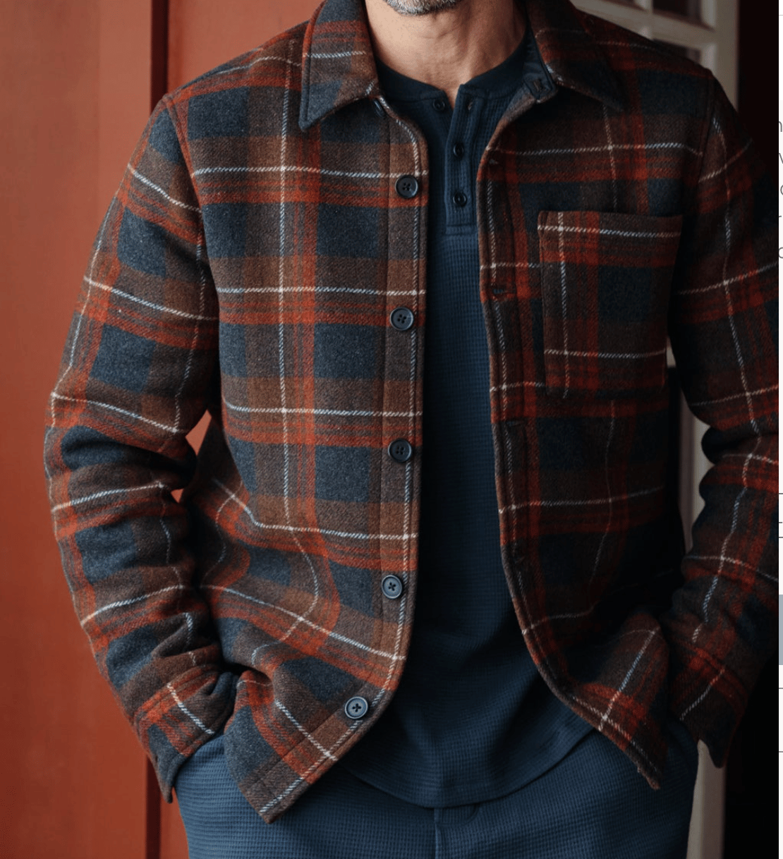 Image of Men's Plaid Shirt Style Jacket