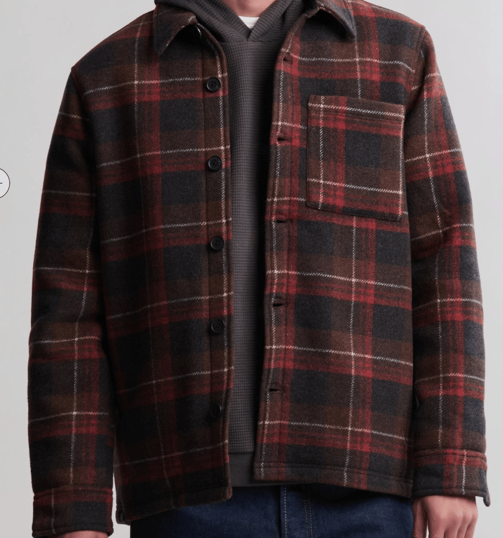 Image of Men's Plaid Shirt Style Jacket