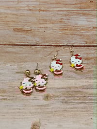 Image 2 of Christmas Hello Kitty earrings