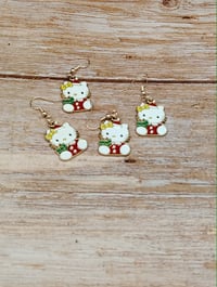 Image 3 of Christmas Hello Kitty earrings
