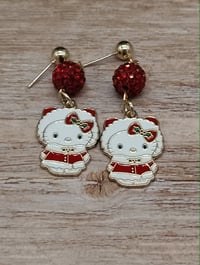 Image 4 of Christmas Hello Kitty earrings