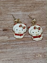 Image 5 of Christmas Hello Kitty earrings