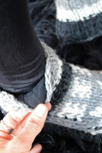 Image 5 of SHORT WOOL KNITWEAR SOCKS | SNOWFLAKE
