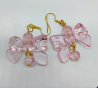 Image 3 of Pretty in Pink Bow Earrings
