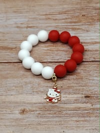 Image 2 of Hello Kitty Red N' White Charmed Bracelets