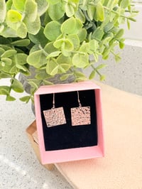 Hammered Square Earrings