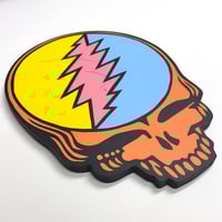 Image 2 of 12" Woodcut Stealie Painting - 04