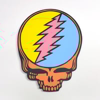 Image 1 of 12" Woodcut Stealie Painting - 04