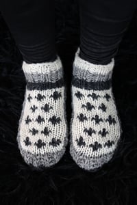 Image 1 of SHORT WOOL KNITWEAR SOCKS | LYS FLOWER