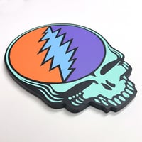 Image 2 of 12" Woodcut Stealie Painting - 11