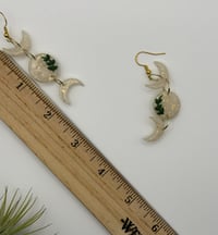 Image 2 of Opal Inspired Goddess Moon Earrings
