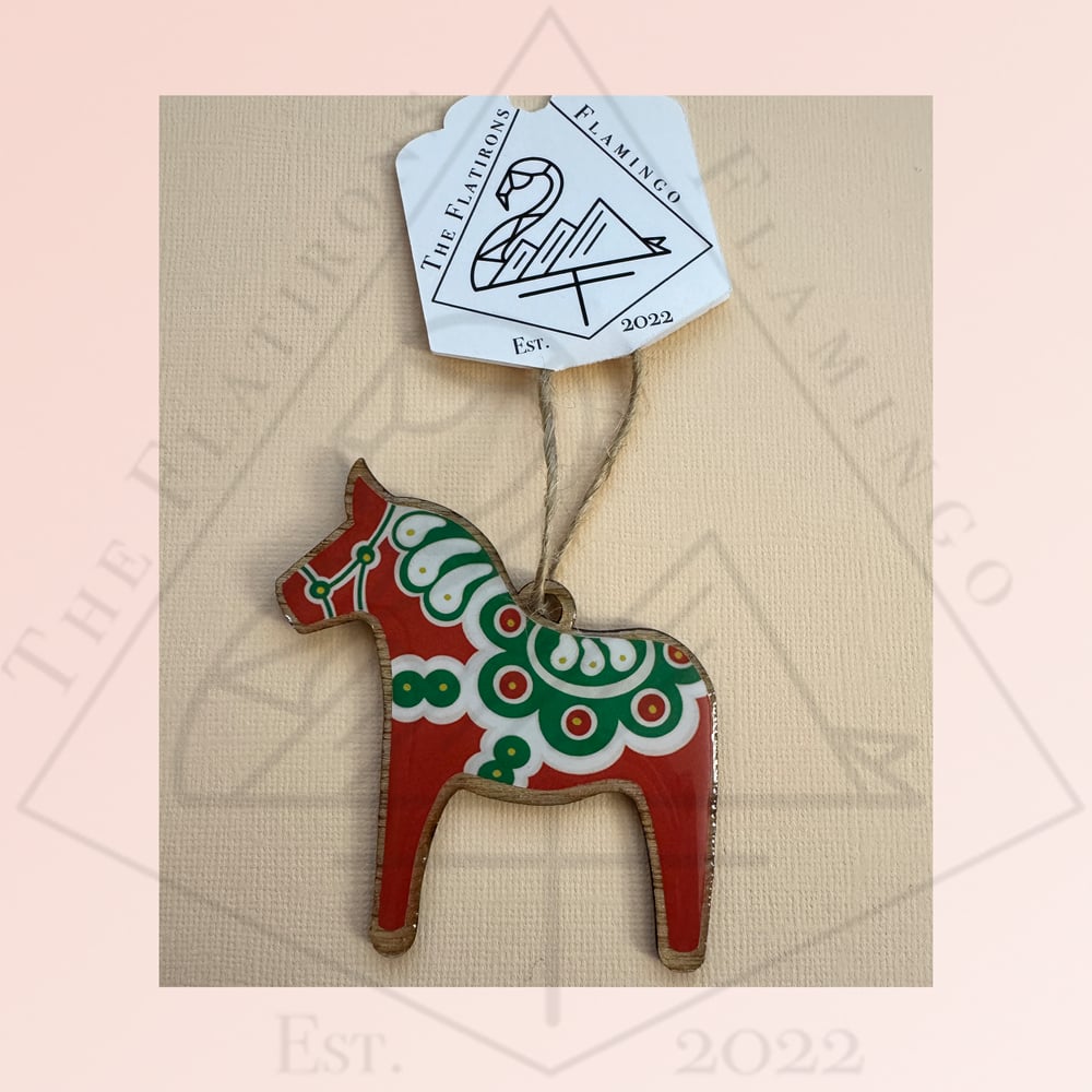 Image of Dala Horse Wood - Ornament