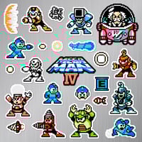 Image 2 of Mega Man IV Sticker/Magnet Sets (24 Pieces)